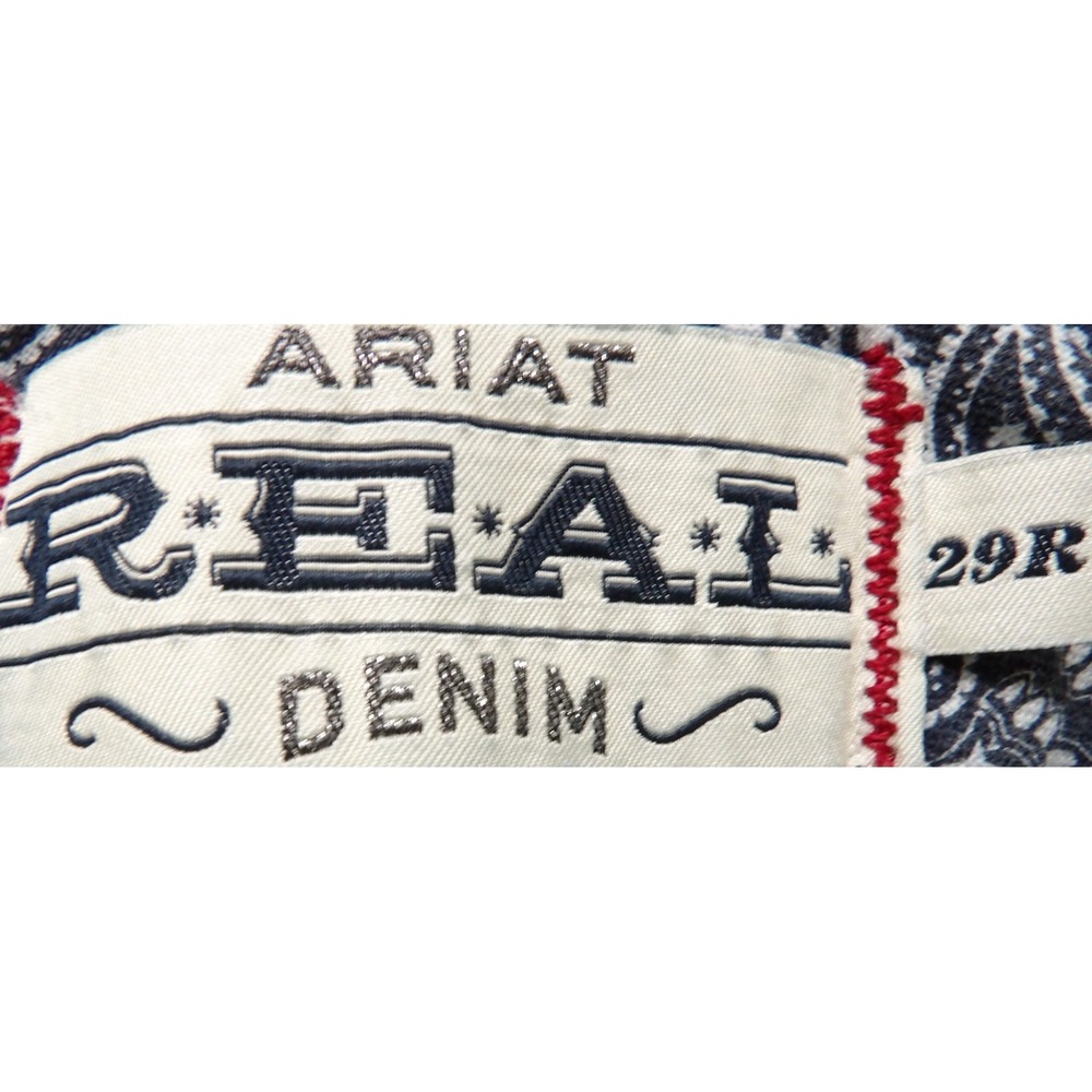 Ariat Real Denim Women 29R Blue Bootcut Jeans Mid Rise Stretch Pocket Embroidery - Picture 3 of 16